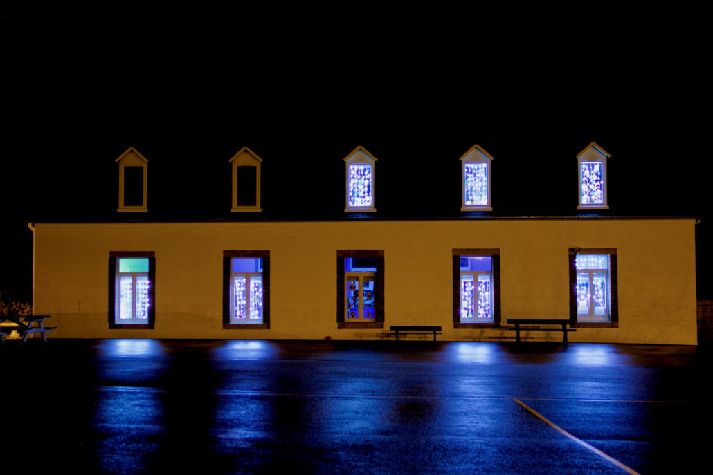 Les lumières de l'école pour la fête des lumières